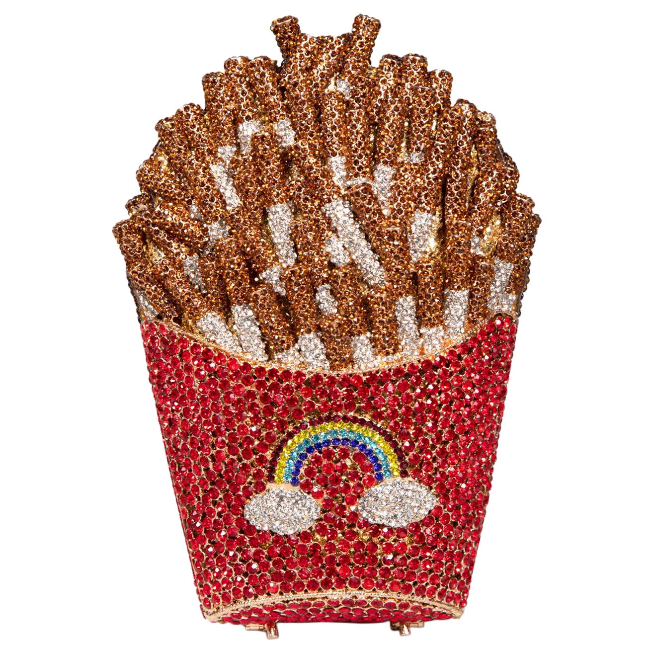 44 Once Upon A Time Embellished Cigarette Fries Clutch For Sale