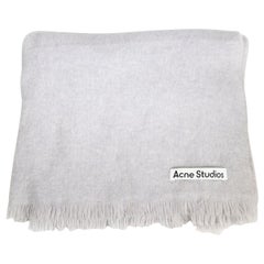 Acne Studios Grey Fringed Scarf