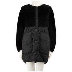 Marfa Stance Black Reversible Quilted Coat Size XS