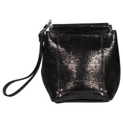 Jérôme Dreyfuss Black Leather Metallic Wristlet