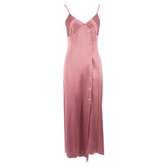 NANUSHKA Pink Button Detail Midi Slip Dress Size S