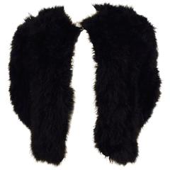 1970's SONIA RYKIEL black marabou feather jacket 6
