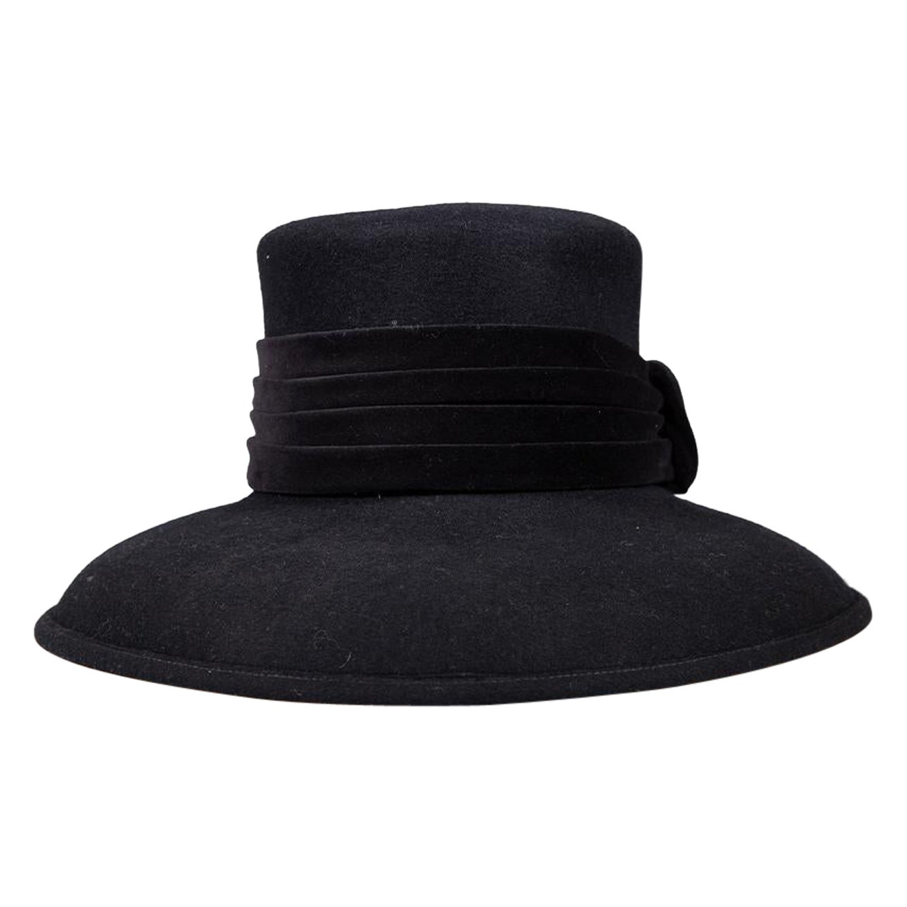 Kangol Vintage Black Wool Felt Fedora Hat For Sale