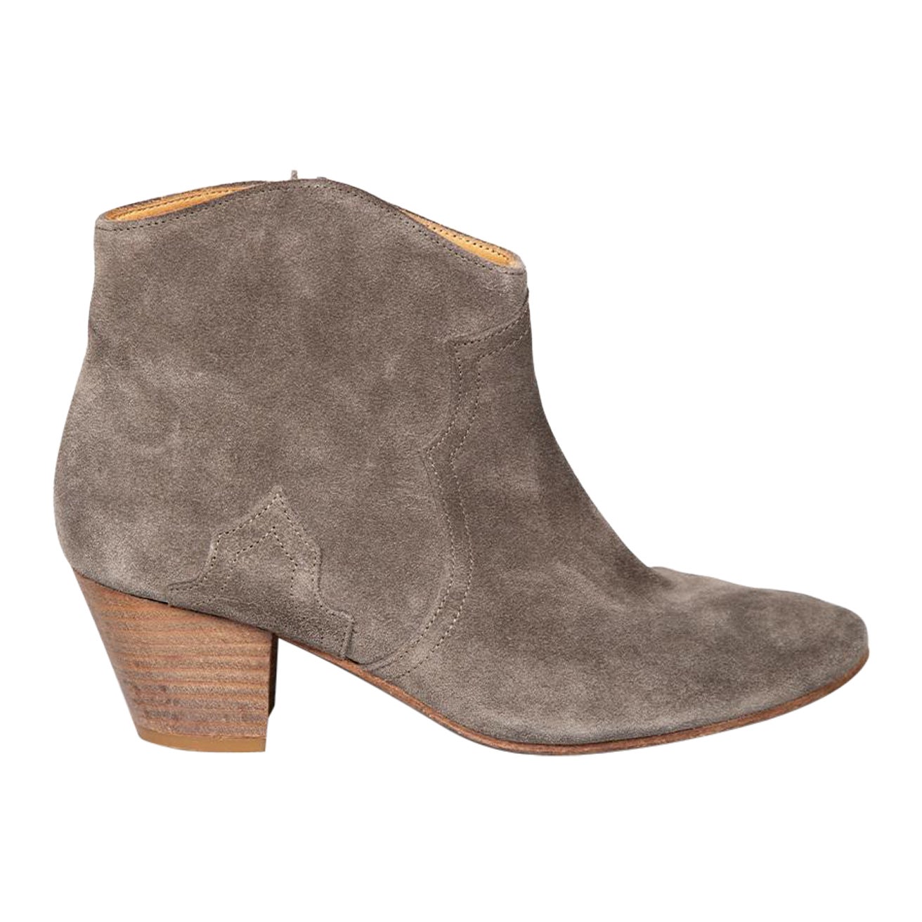 Isabel Marant Isabel Marant Étoile Grey Suede Western Boots Size IT 38 For Sale