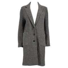 J.Crew Grey Wool Single Breasted Buttoned Coat Size L