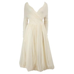 Philosophy di Lorenzo Serafini Ecru Tulle Midi Dress Size M