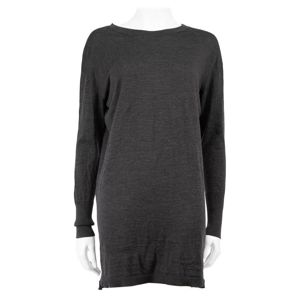 Acne Studios Grey Crew Neck Knit Dress Size XS For Sale