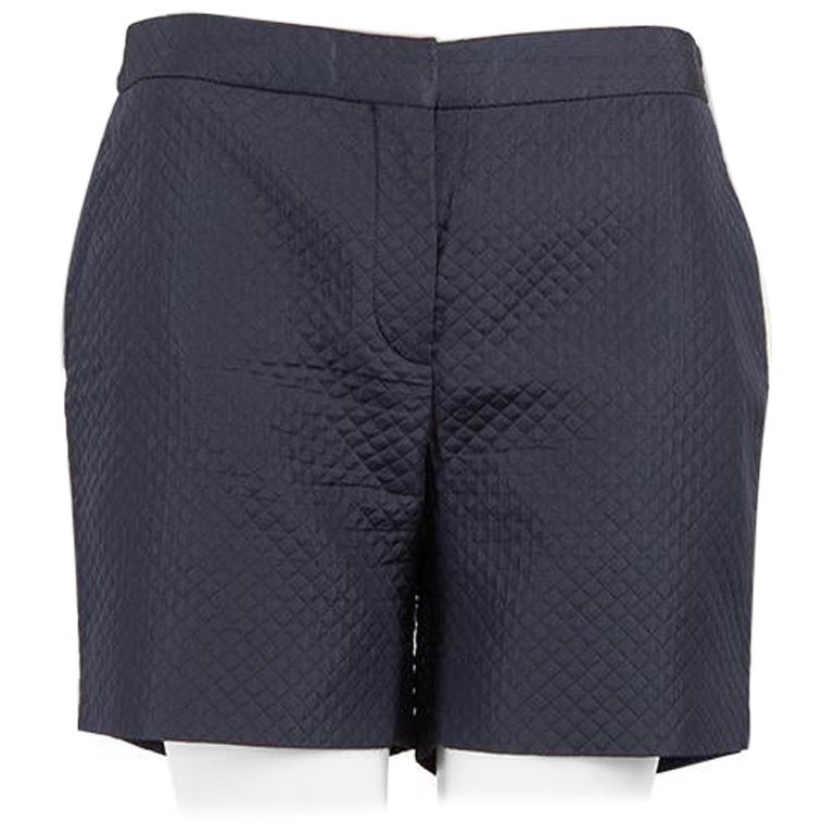 Dior Navy Quilted Pattern Shorts Size M For Sale