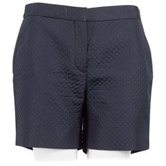 Dior Marineblaue Shorts mit gestepptem Muster, Größe M