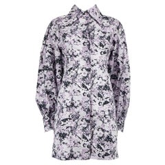 Remain Birger Christensen - Vestito camicia Marilo viola floreale - taglia S