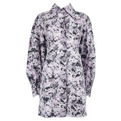 Remain Birger Christensen Lila Floral Marilo Hemdkleid Größe S