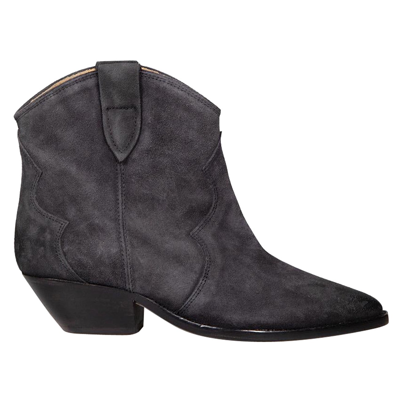 Isabel Marant Grey Suede Cowboy Boots Size IT 38 For Sale
