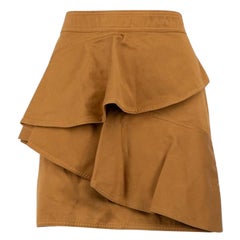 Isabel Marant Isabel Marant Étoile Brown Ruffle Accent Mini Skirt Size L