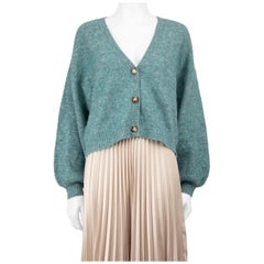 Baum und Pferdgarten - Cardigan court en laine turquoise, taille M