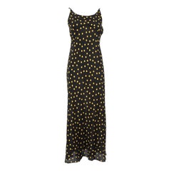 Réalisation Robe à pois en soie noire The Iggy Slip Dress Taille L