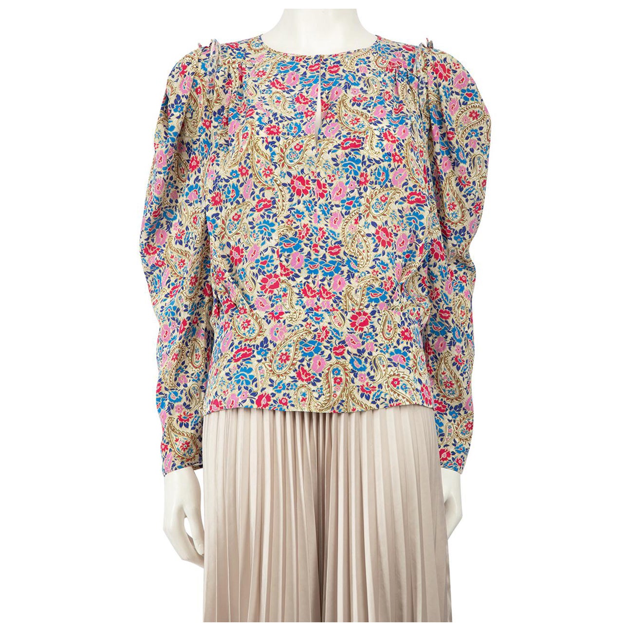 Isabel Marant Floral Paisley Print Top Size XL For Sale
