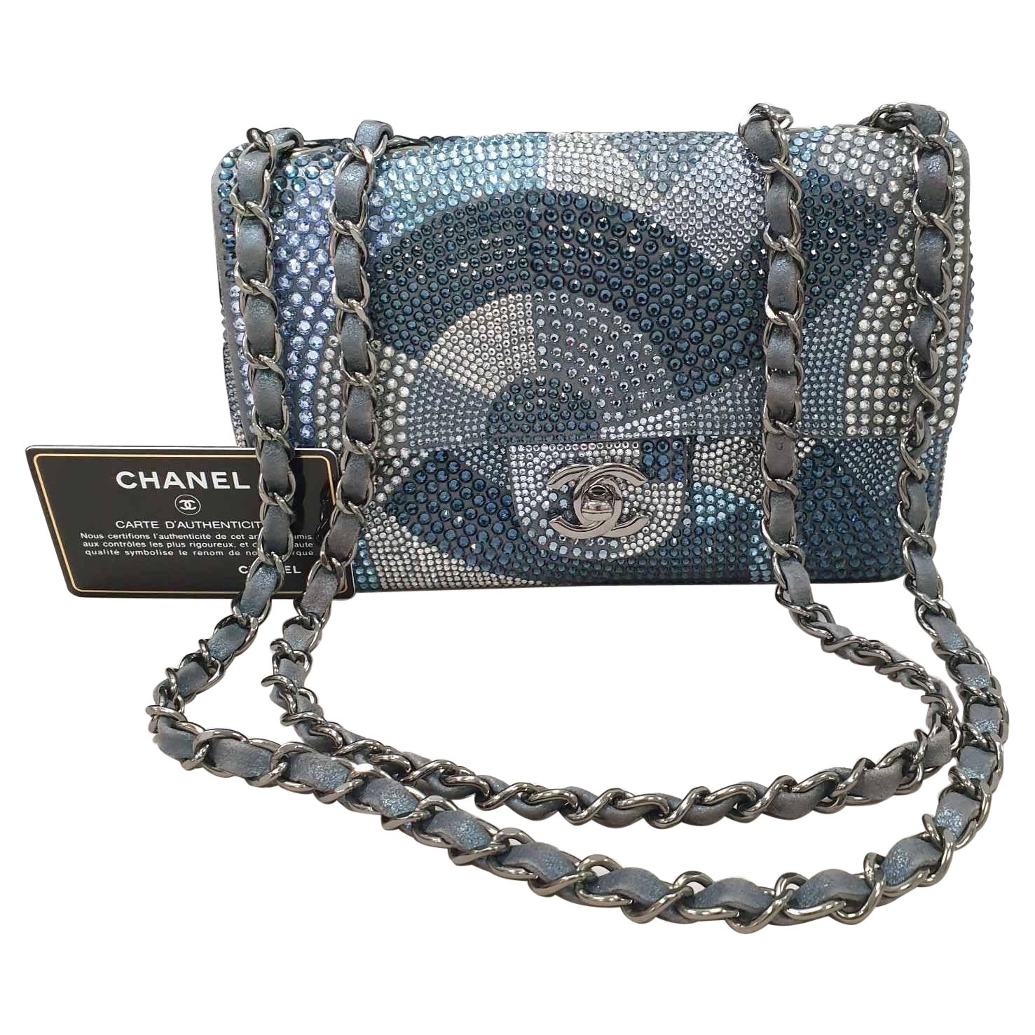 Chanel Multicolor Swarovski Strass Flap Bag  For Sale