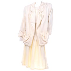 Avant Garde 1980s Gene Ewing 3pc Vintage Skirt Sequin Top & Oversized Jacket