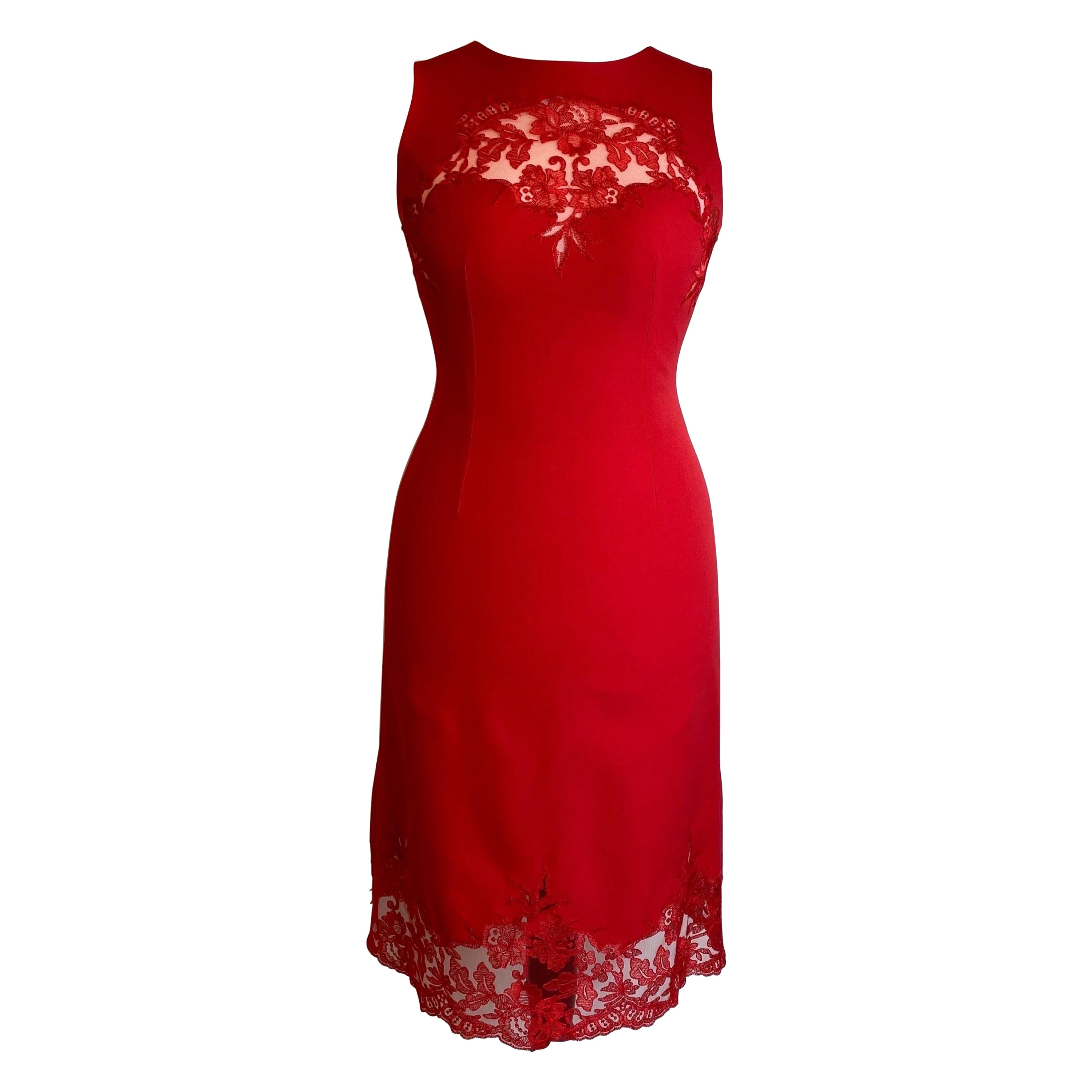 Ermanno Scervino red sheath Dress For Sale