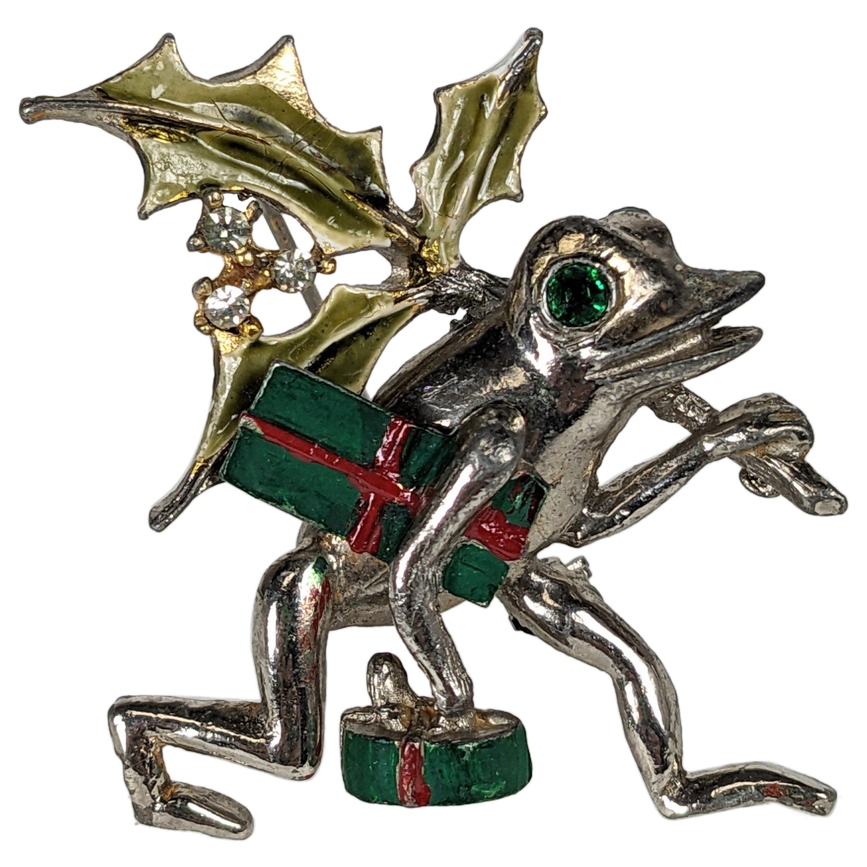 Hattie Carnegie's Holiday Festive Frog For Sale