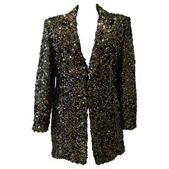 Unique Gianfranco Ferre Lurex Net Sequin Jacket 1990's 10