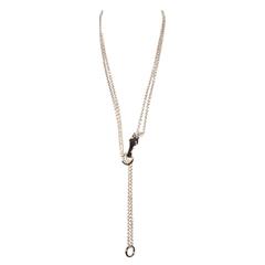 Hermes Necklace "Galop" Sterling Silver GM