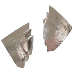 Monet silver tone clip on earrings 11