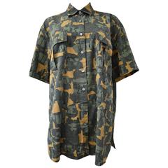 Azzedine Alaia Camouflage Oversize Shirt / Dress