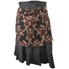 Comme Des Garçons ‘Autumn leaves’ velvet deconstructed corset skirt