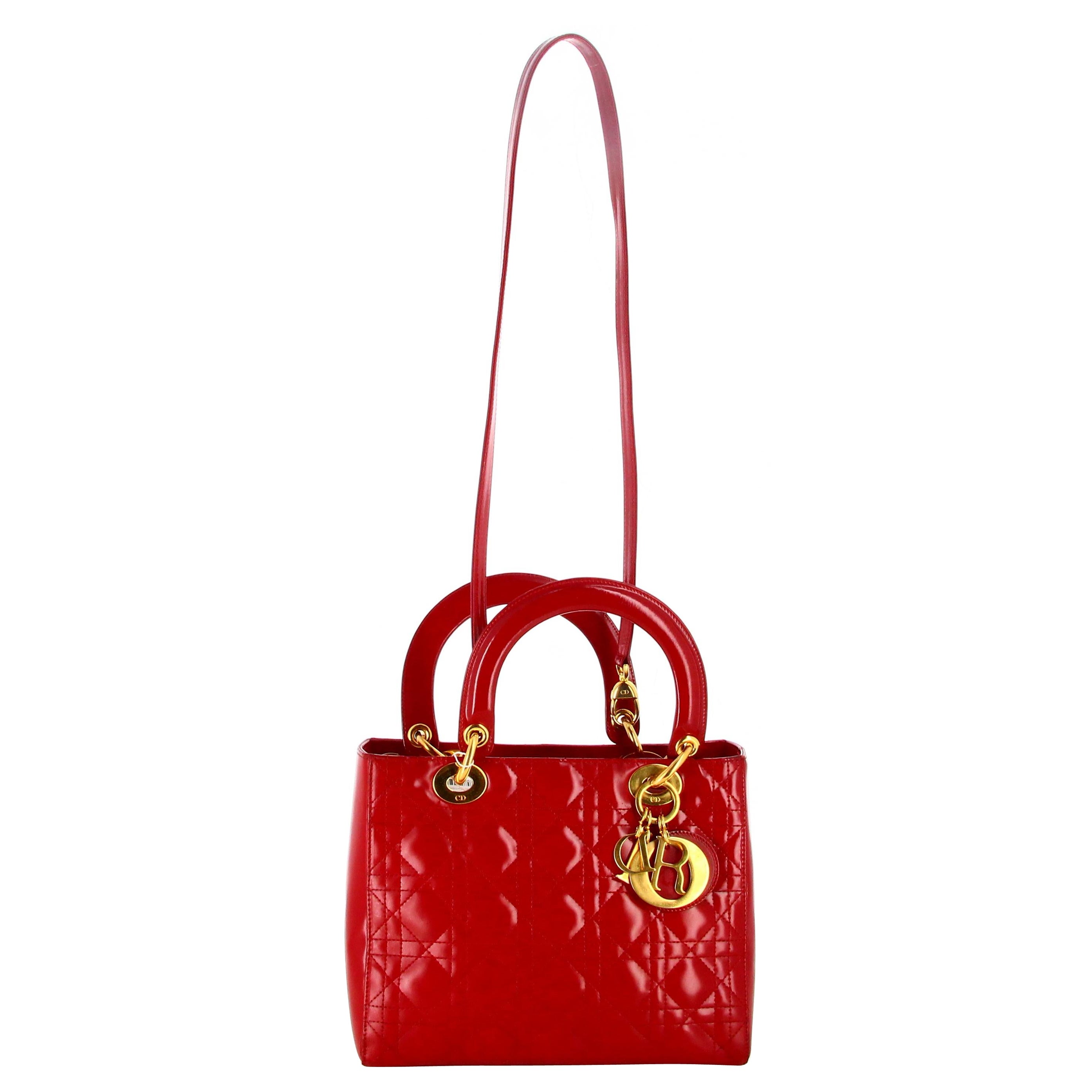 Lady Dior Medium Cannage Handbag For Sale