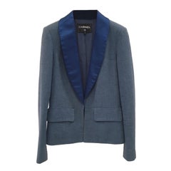 Chanel Coco Cuba Blauer Baumwoll-Blazer aus Baumwolle