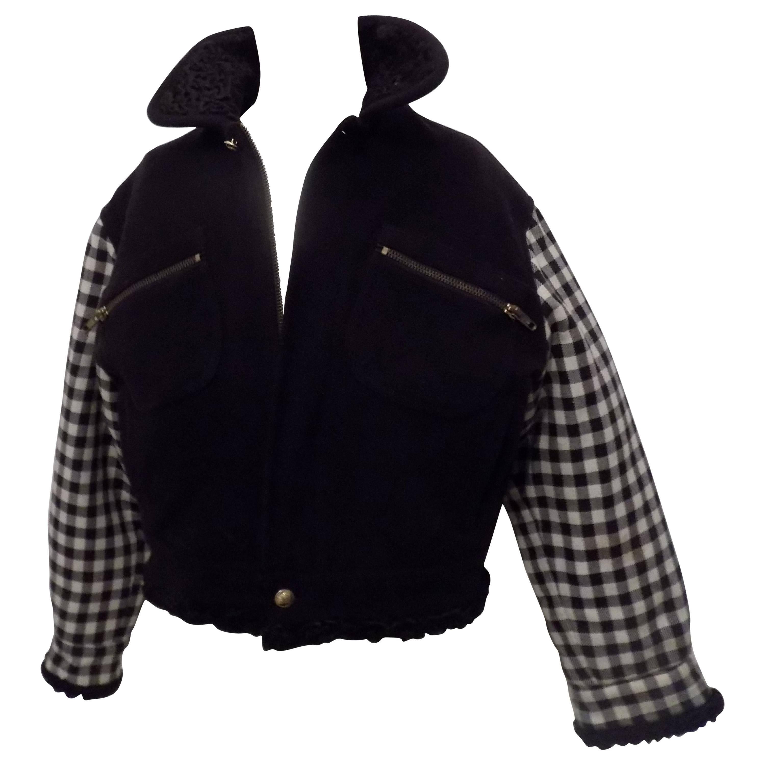 Gianni Versace pied de poule nero in vendita