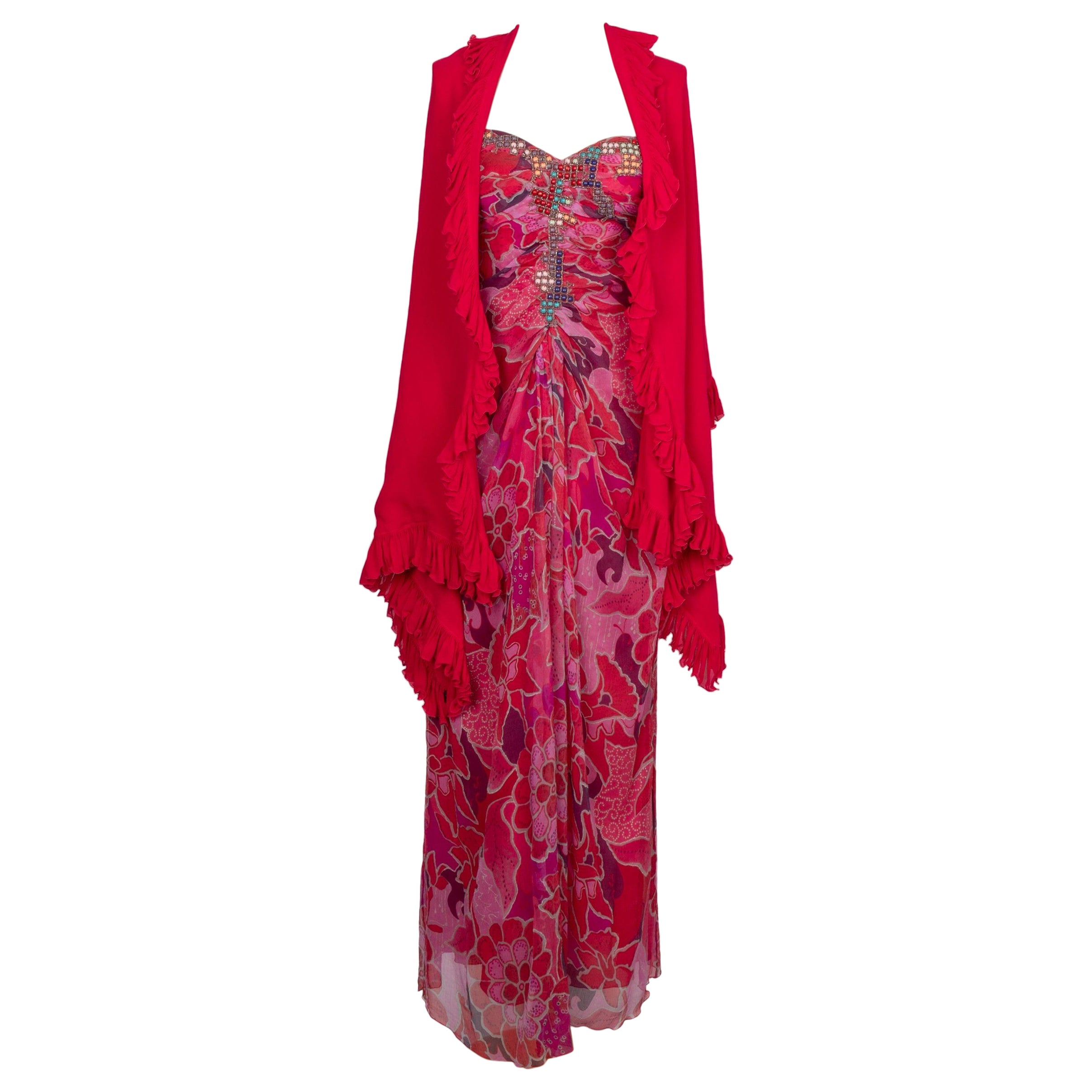 Ungaro Bustier Dress in Pink Tones For Sale