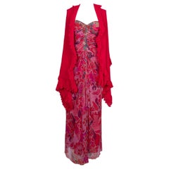 Ungaro Bustier Dress in Pink Tones