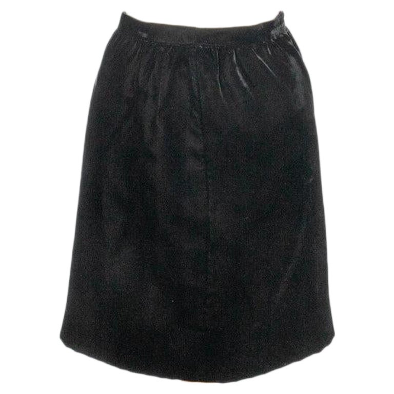 Valentino Black Velvet Skirt For Sale