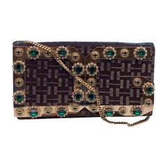 Used Dolce & Gabbana Embellished Evening Bag Clutch with Chain Strap