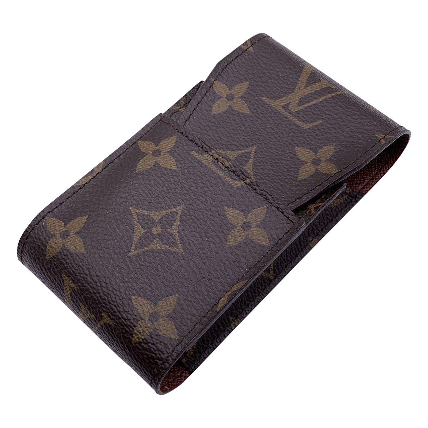 Louis Vuitton Monogram Brown Canvas Cigarette Case Holder M63024 For Sale