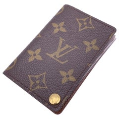 Louis Vuitton Used Monogram Porte Carte Pression Card Case Holder