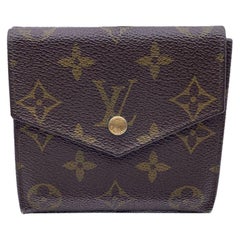 Louis Vuitton Used Monogram Compact Double Flap Wallet M61652