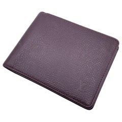 Louis Vuitton Brown Porte-cartes en cuir Taiga Portefeuille bifold