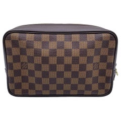 Louis Vuitton Vintage Damier Ebene Hose-Kosmetiktasche für Damen und Herren