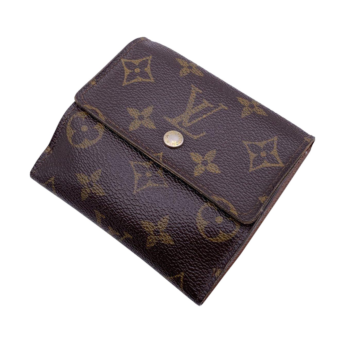 Louis Vuitton Portefeuille compact carré Elise Monogram M61654 en vente