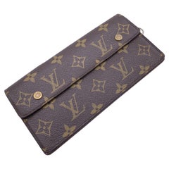 Retro Louis Vuitton Brown Monogram Canvas Accordeon Long Wallet