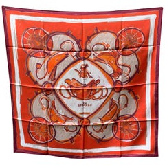 Hermes Paris Red Silk Scarf New Springs 2009 Rybaltchenko