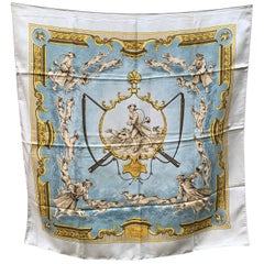 Hermes Vintage Silk Scarf Chiens et Valets 1963 Charles Hallo