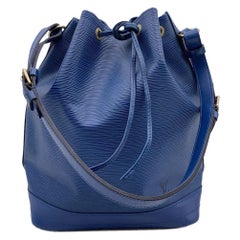 Louis Vuitton Vintage Blue Epi Leder Noe Noé Bucket Umhängetasche