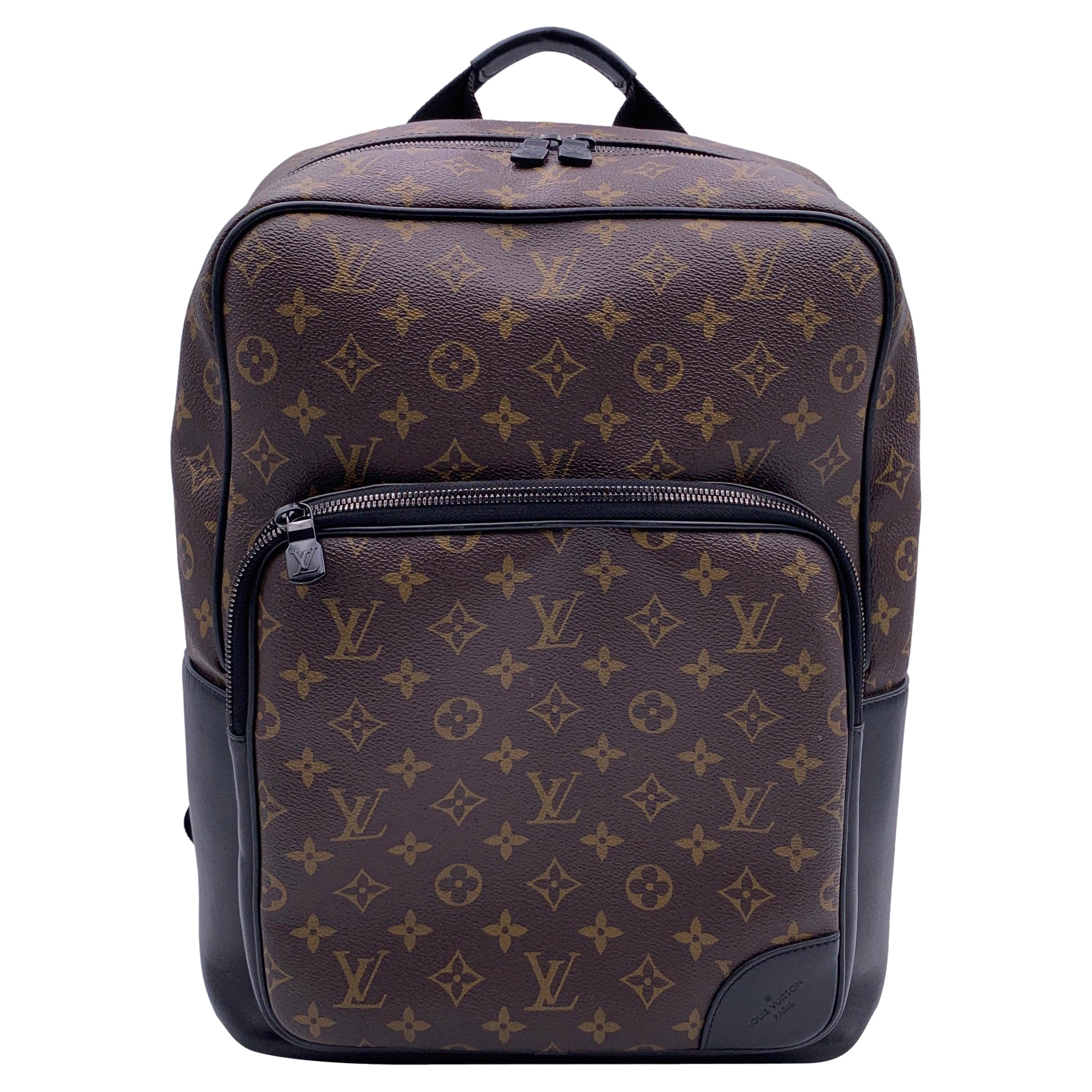 Louis Vuitton Monogram Macassar Canvas Dean Backpack Bag M45335 For Sale