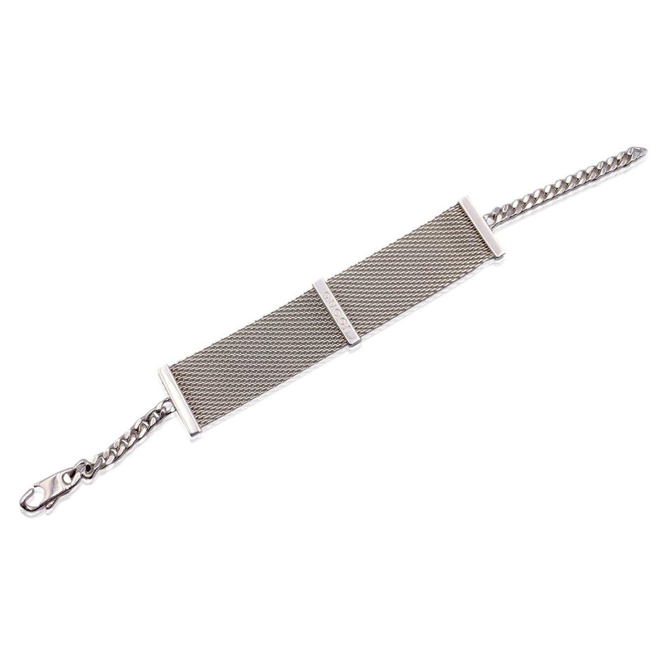 Gucci Sterling Silver 925 Metal Mesh Bracelet