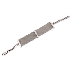 Used Gucci Sterling Silver 925 Metal Mesh Bracelet