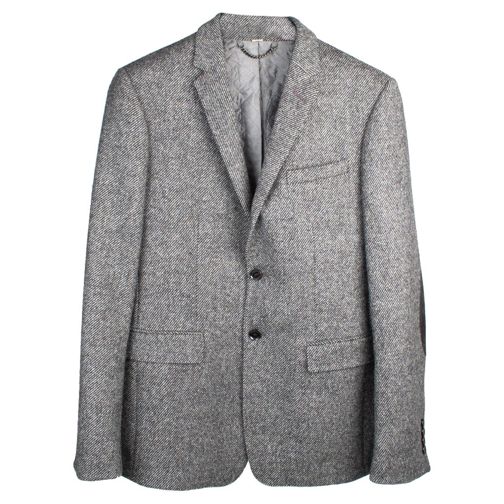 Burberry Wool Blazer Men Jacket London Herringbone Size 48R (Medium) For Sale